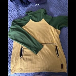 Melanzana Men’s XXL MicroGrid Hoodie Green/Yellow